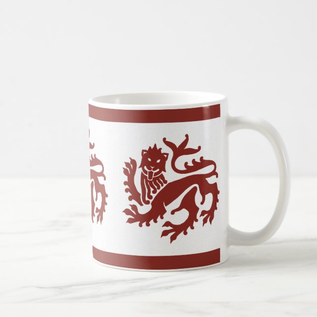 Taza De Café Resurgimiento gótico Rojo Leones Café Mug (Derecha)