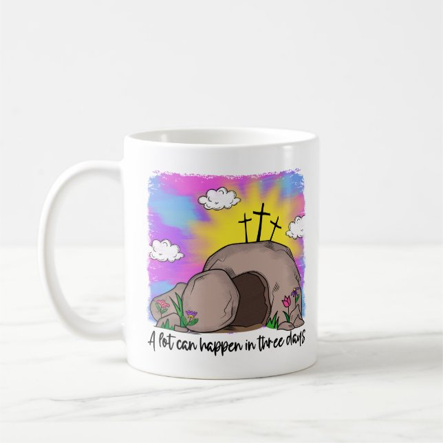 Taza De Café Resurrección cristiana de Pascua (Izquierda)
