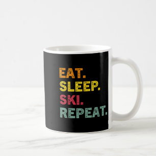 Taza De Café Ret de esquí de repetición de esquí de vacaciones 