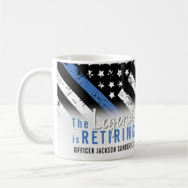Taza De Café Retirada de la policía Bandera Azul Aplicación de 