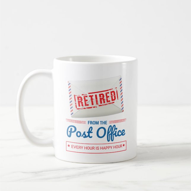 Taza De Café Retirada de trabajadores postales Mailman Funny Mu (Izquierda)
