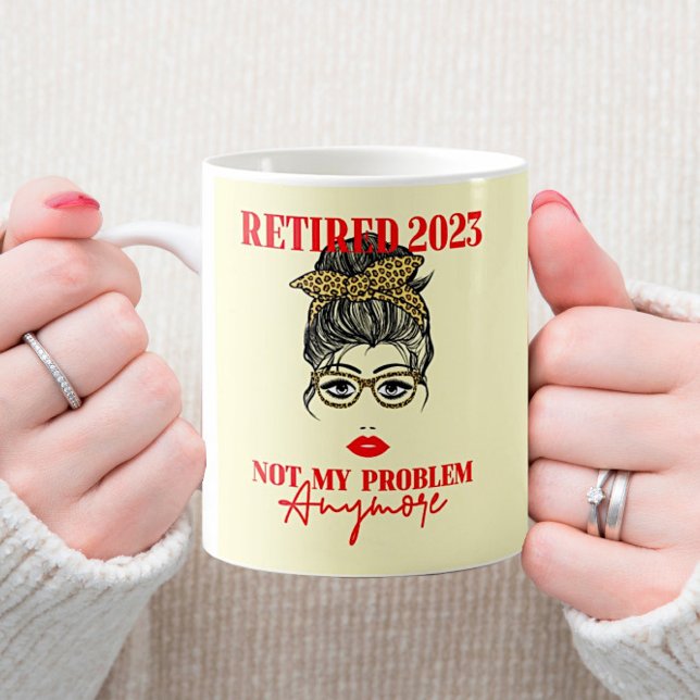 Taza De Café Retiradas 2023 Mujeres de Jubilación Enfrentan Gaf (Subido por el creador)