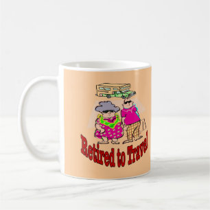 Taza De Café Retirado a la pareja de Camper de Viaje