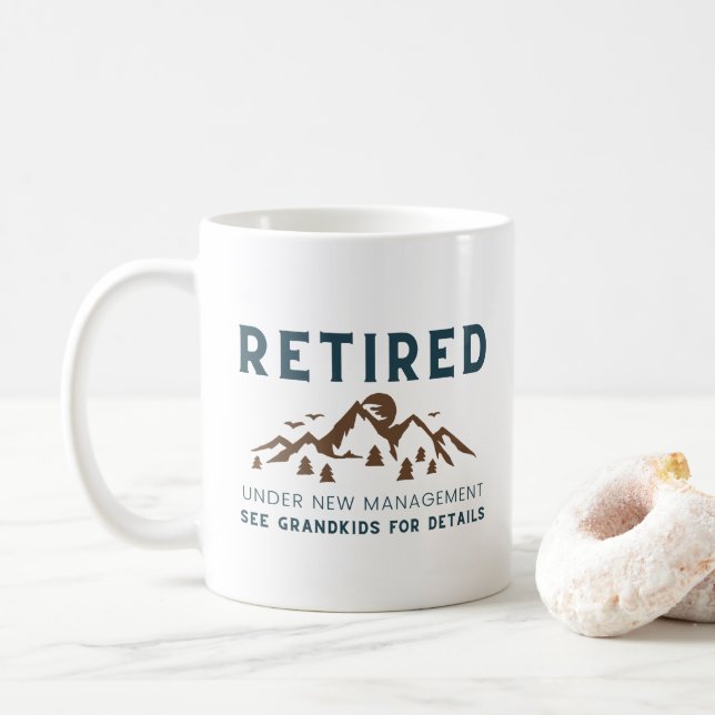 Taza De Café Retirado Bajo Nuevo Funny De Gestión (Con donut)