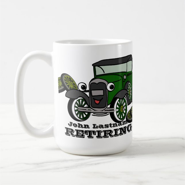 Taza De Café Retirando auto antiguo (Izquierda)