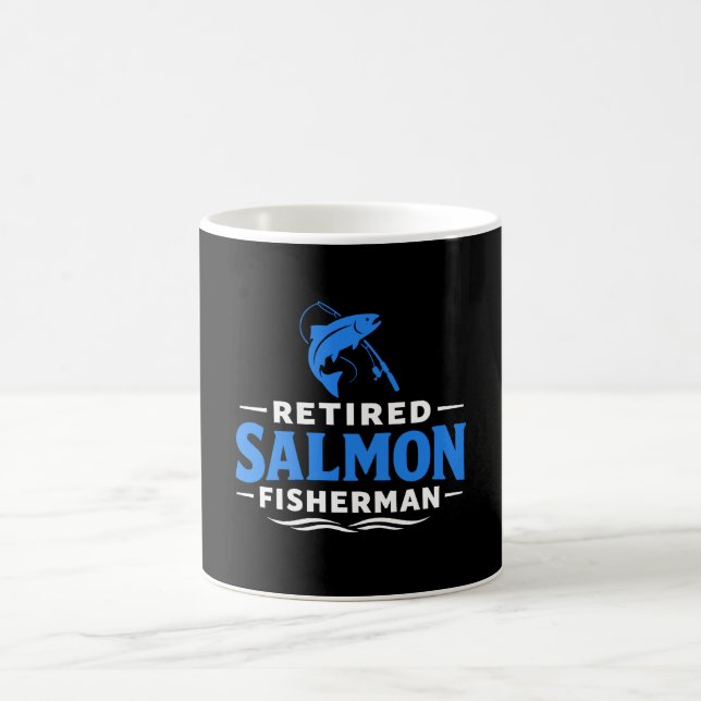 Taza De Café Retired Salmon Fisherman Fishing Humor (Centro)