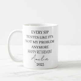 Taza De Café Retirement Mug, Personalizado Retirement Coffee Mu