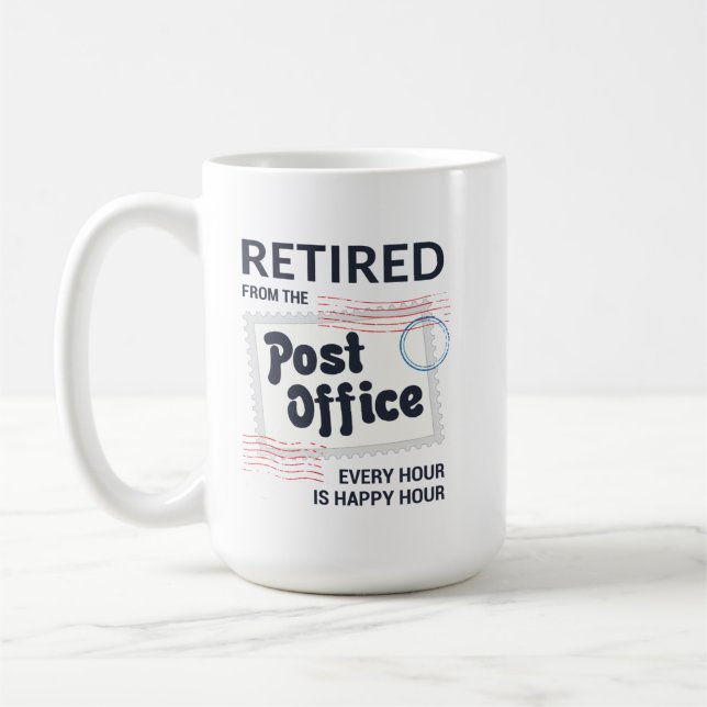 Taza De Café Retiro de trabajador postal Mailman Funny (Izquierda)