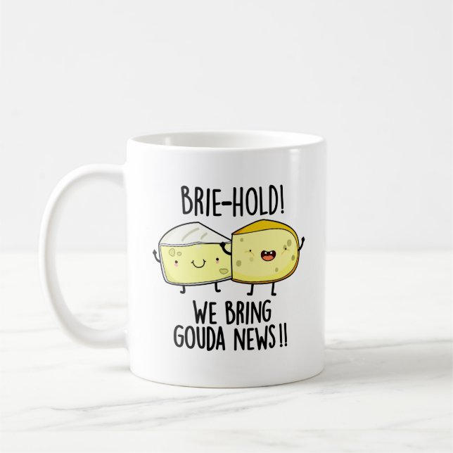 Taza De Café Retiro de vacas We Bring Gouda News Funny Cheese P (Izquierda)