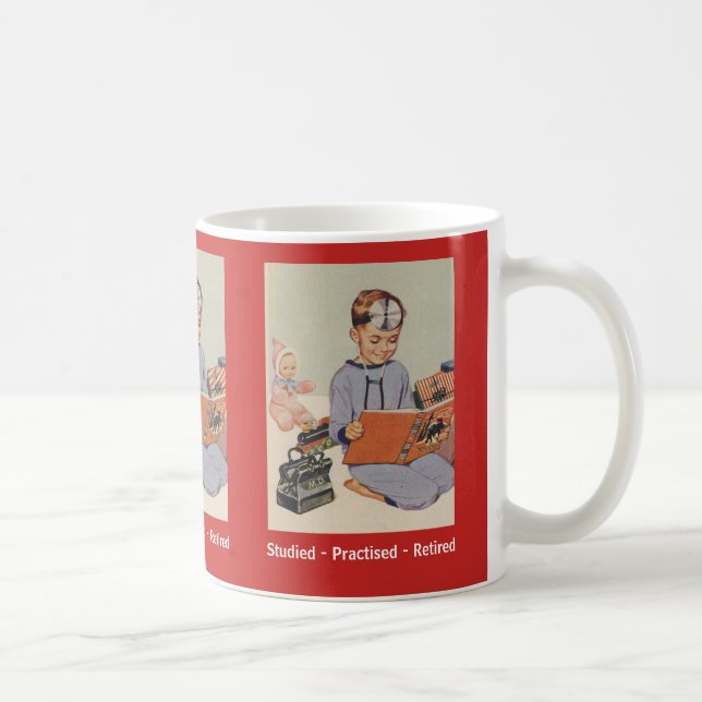 Taza De Café Retiro del médico - diversión retra (Derecha)