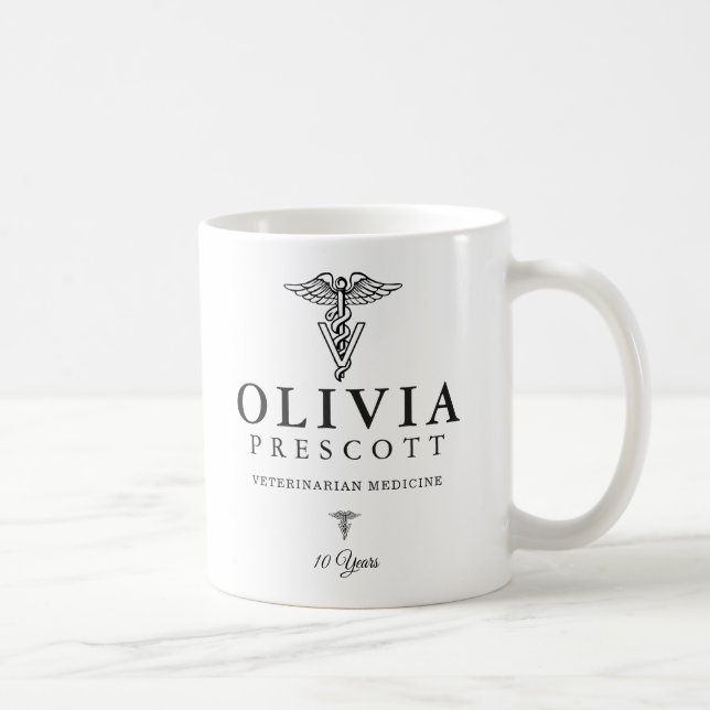 Taza De Café Retiro profesional veterinario de la graduación el (Derecha)