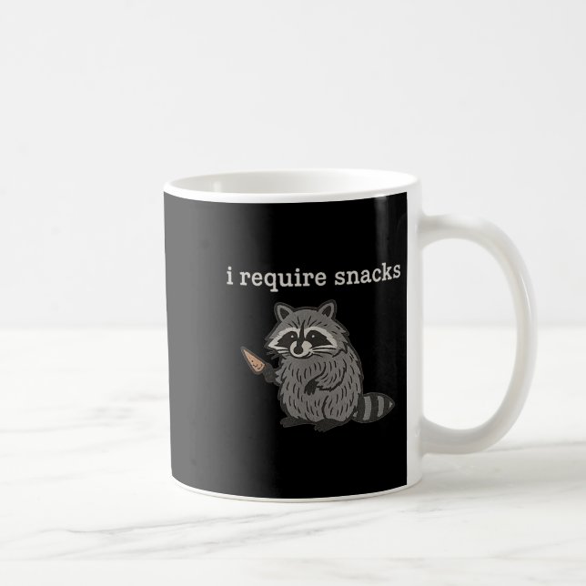 Taza De Café Reto Snacks Raccoon Shirt Men Divertidas Rac (Derecha)