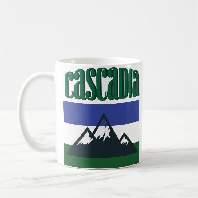 Taza de café retra de la bandera PNW de Doug del (Izquierda)