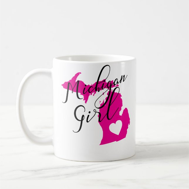 Taza de café retra del chica de Michigan (Izquierda)