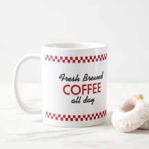 Taza de café retra del comensal - diseño retro