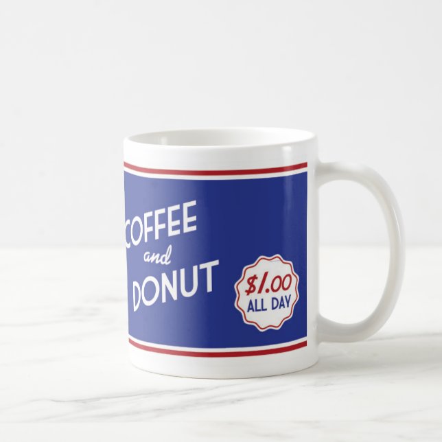 Taza de café retra del comensal - diseño retro (Derecha)