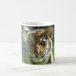 Taza De Café Retrato 3 de Cub de tigre