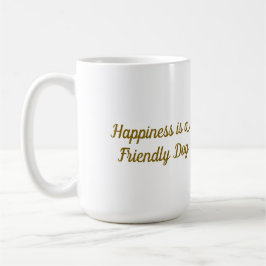 Taza De Café Retrato brillante ilustrado de un perro