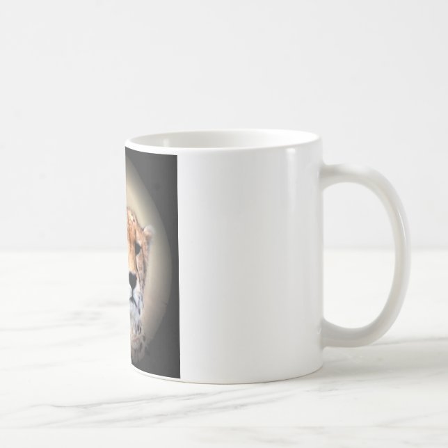 Taza De Café Retrato chita por luna llena: La gracia de la natu (Derecha)