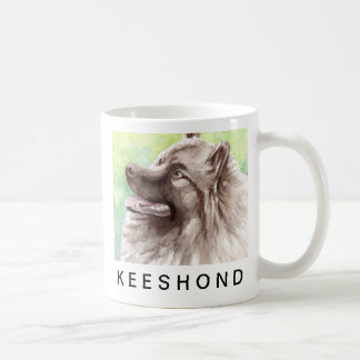 Taza De Café Retrato de acuarela de Keeshond