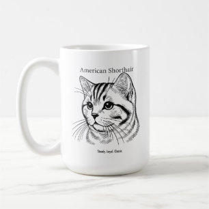 Taza De Café Retrato de American Shorthair