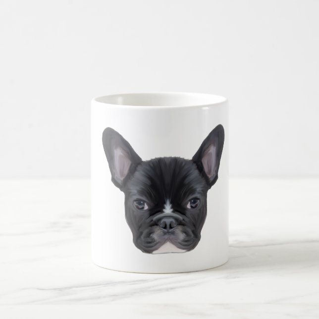 Taza De Café Retrato de arte Bulldog francés (Centro)