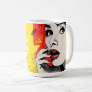 Taza De Café retrato de arte pop dual