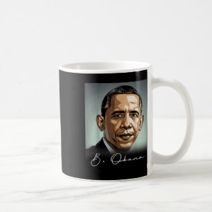 Taza De Café Retrato de Barack Obama Presidente Patriótico