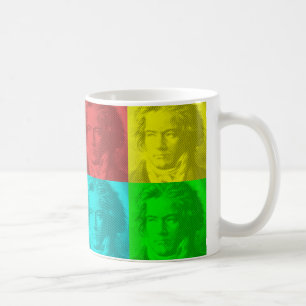 Taza De Café Retrato De Beethoven En Plazas