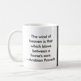 Taza De Café Retrato de caballo árabe negro