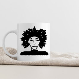 Taza De Café Retrato de carácter digital del hombre con rastas