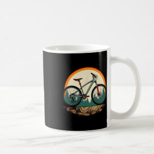 Taza De Café Retrato de ciclismo de montaña en trail