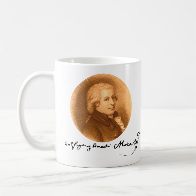 Taza De Café Retrato de compositor Mozart Música clásica elegan (Izquierda)