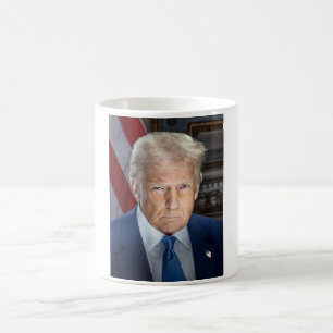 Taza De Café Retrato de Donald Trump, presidente de Estados Uni