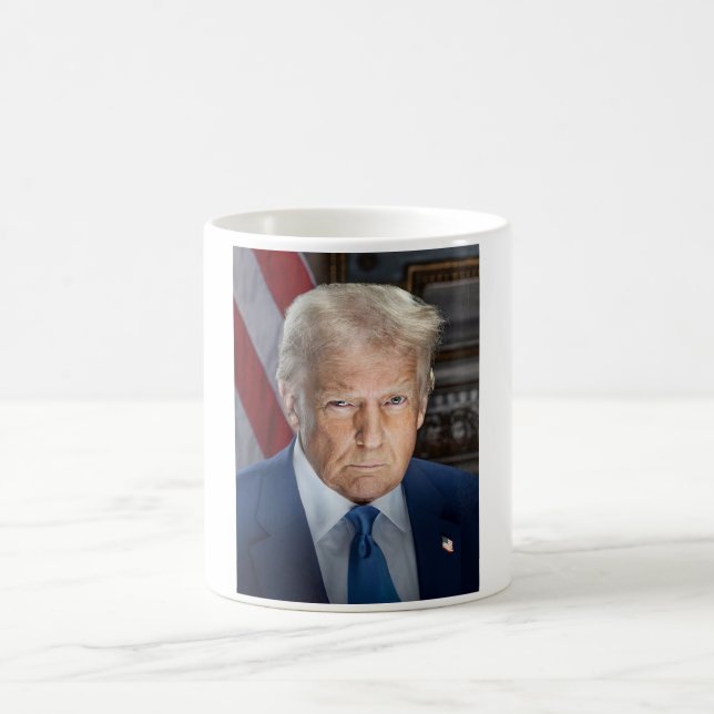 Taza De Café Retrato de Donald Trump, presidente de Estados Uni (Centro)