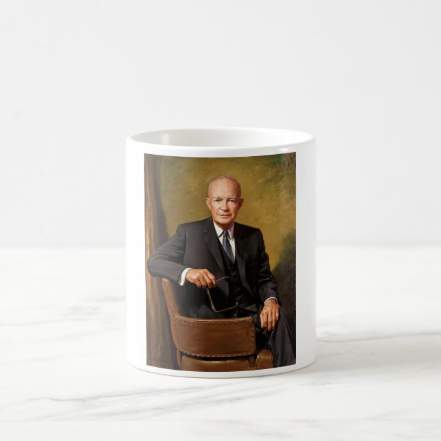 Taza De Café Retrato de Dwight Eisenhower Presidente de la Casa (Centro)