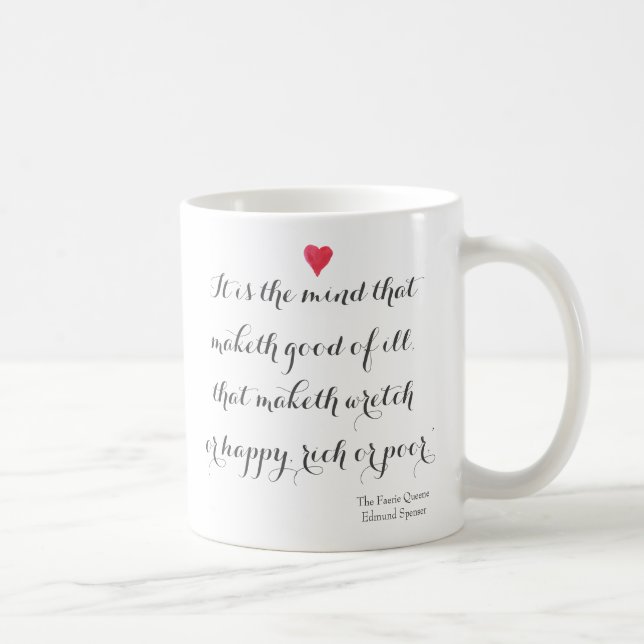 Taza De Café Retrato de Edmund Spenser y presupuesto (Derecha)
