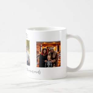 Taza De Café Retrato de Familia Personalizado con Mensaje