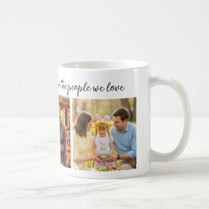 Taza De Café Retrato de Familia Personalizado con Mensaje
