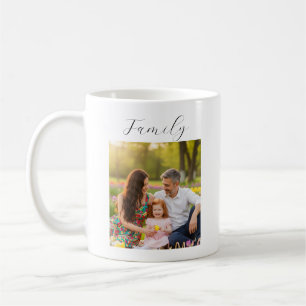 Taza De Café Retrato de Familia Personalizado con Mensaje Perso