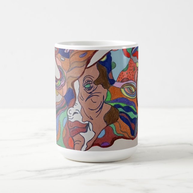 Taza De Café Retrato de hojas de mariposa café Mug (Centro)