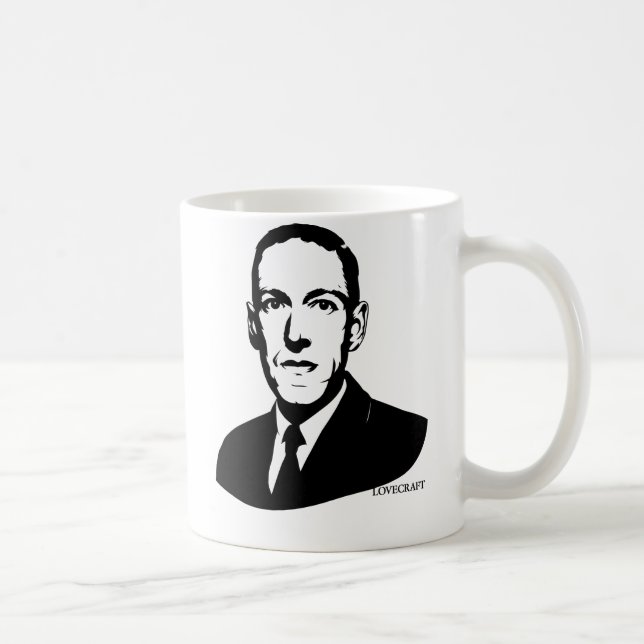 Taza De Café Retrato de HP Lovecraft (Derecha)