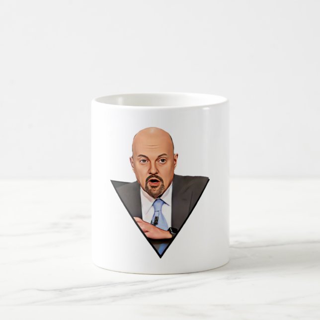 Taza De Café Retrato de Jim Cramer Investor (Centro)