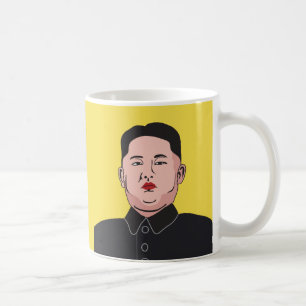 Taza De Café Retrato de Kim Jong-un Pop Art Impasible
