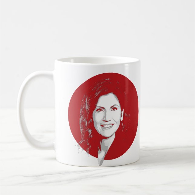 Taza De Café Retrato de KRISTI NOEM (Izquierda)