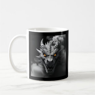 Taza De Café Retrato de la cabeza del dragón feroz