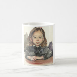 Taza De Café Retrato de Marie (Chica joven de Cute)