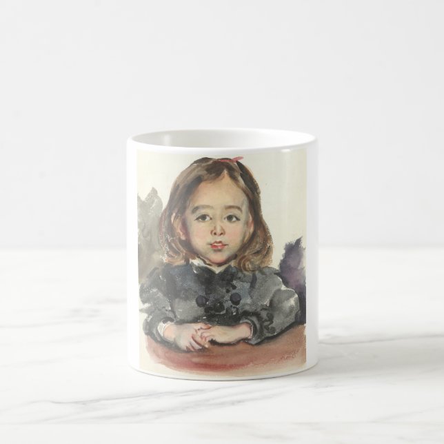 Taza De Café Retrato de Marie (Chica joven de Cute) (Centro)