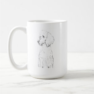 Taza De Café Retrato de mascota de perro Caniche Estándar