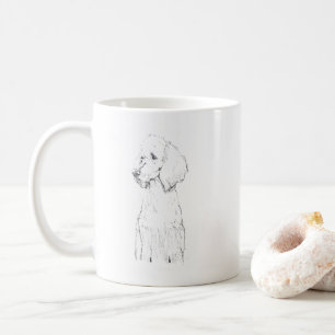 Taza De Café Retrato de mascota de perro Caniche Estándar